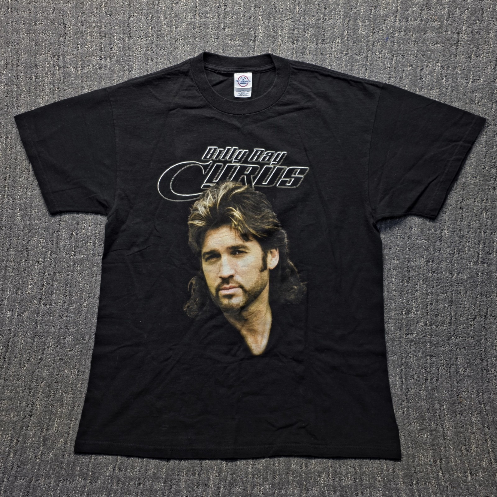 Vintage Billy Ray Cyrus TShirt Large 2003 Time Flies Tour Concert Y2k Tee Black